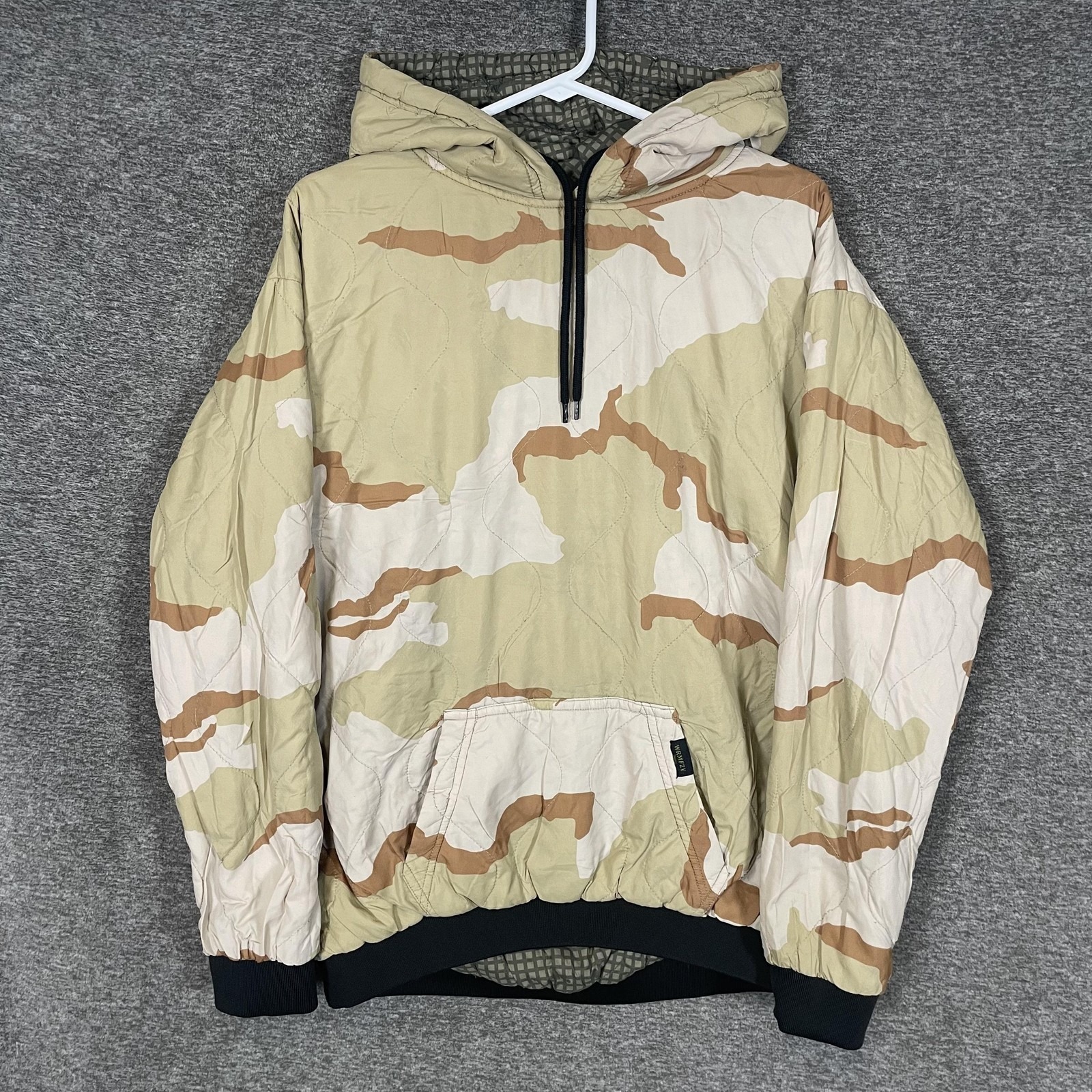 Wrmfzy Hoodie Mens Medium Multicolor Reversible Camo 14 Zip Insulated Tactical